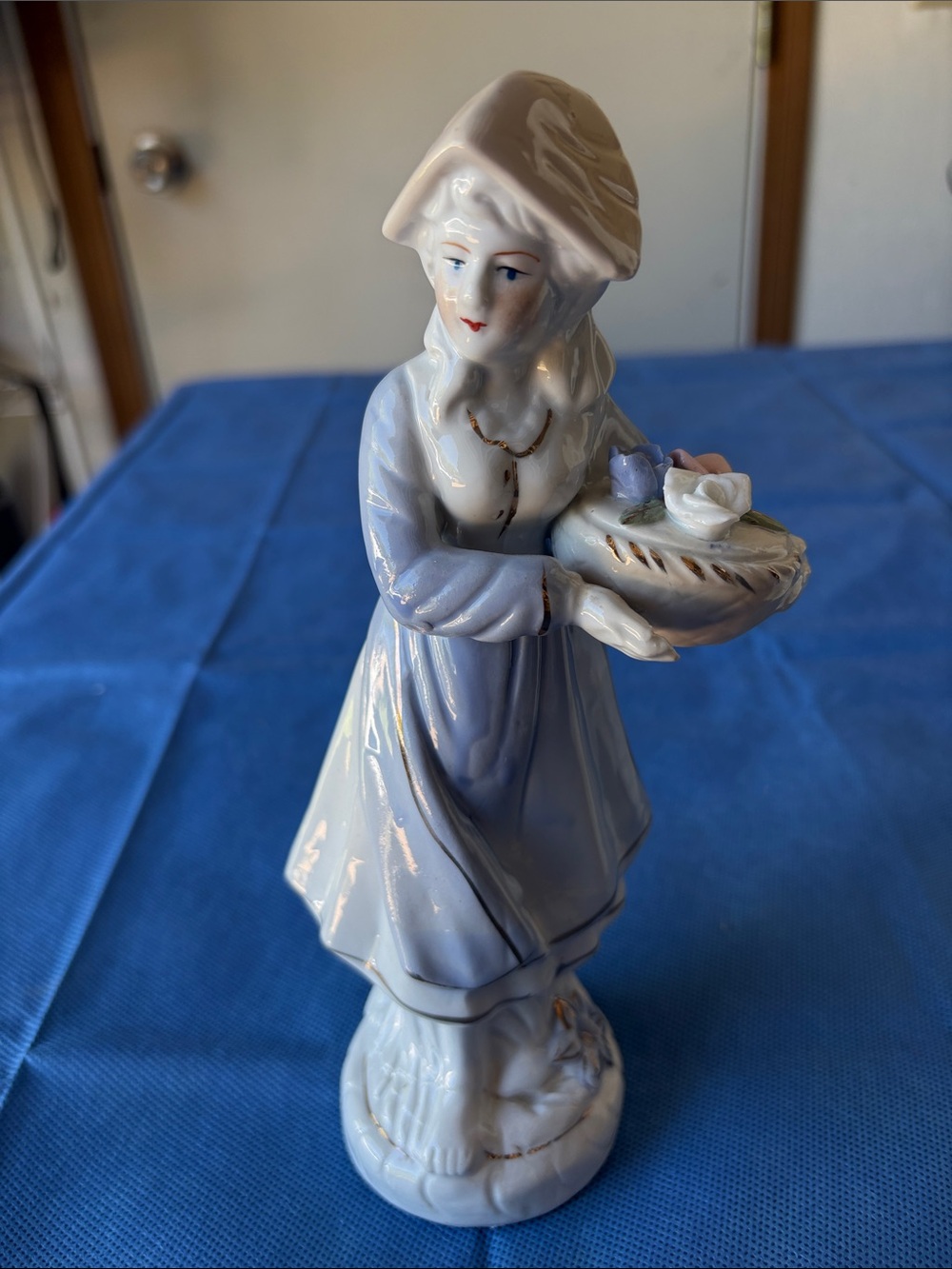 Vintage farm girl style figurine